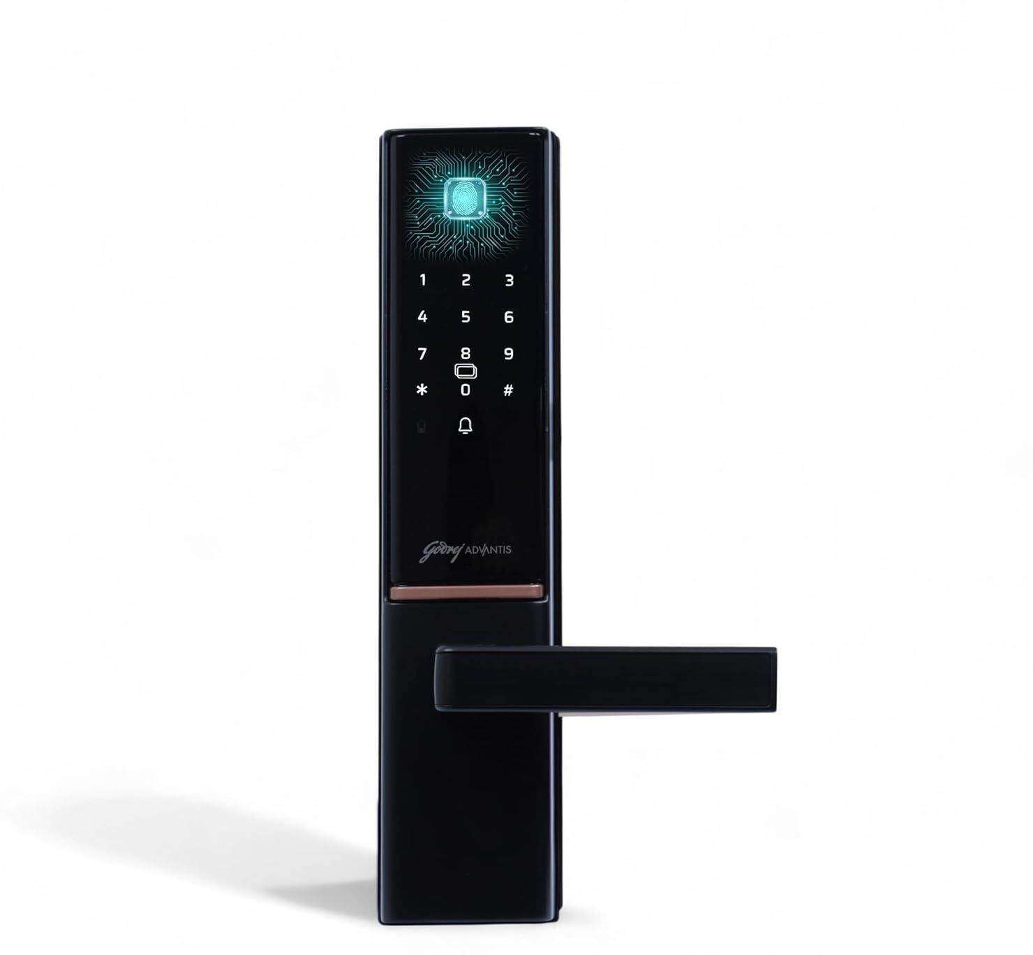 Godrej Locks Godrej Digital Lock | Advantis GSL D1 Lock for Main Door | 7 Access Mode | Fingerprint, RFID, PIN Code, NFC, Bluetooth App, Mechanical Key & Wi-Fi Access | VDP Compatible |Black Finish Smart Door Lock-picture-10