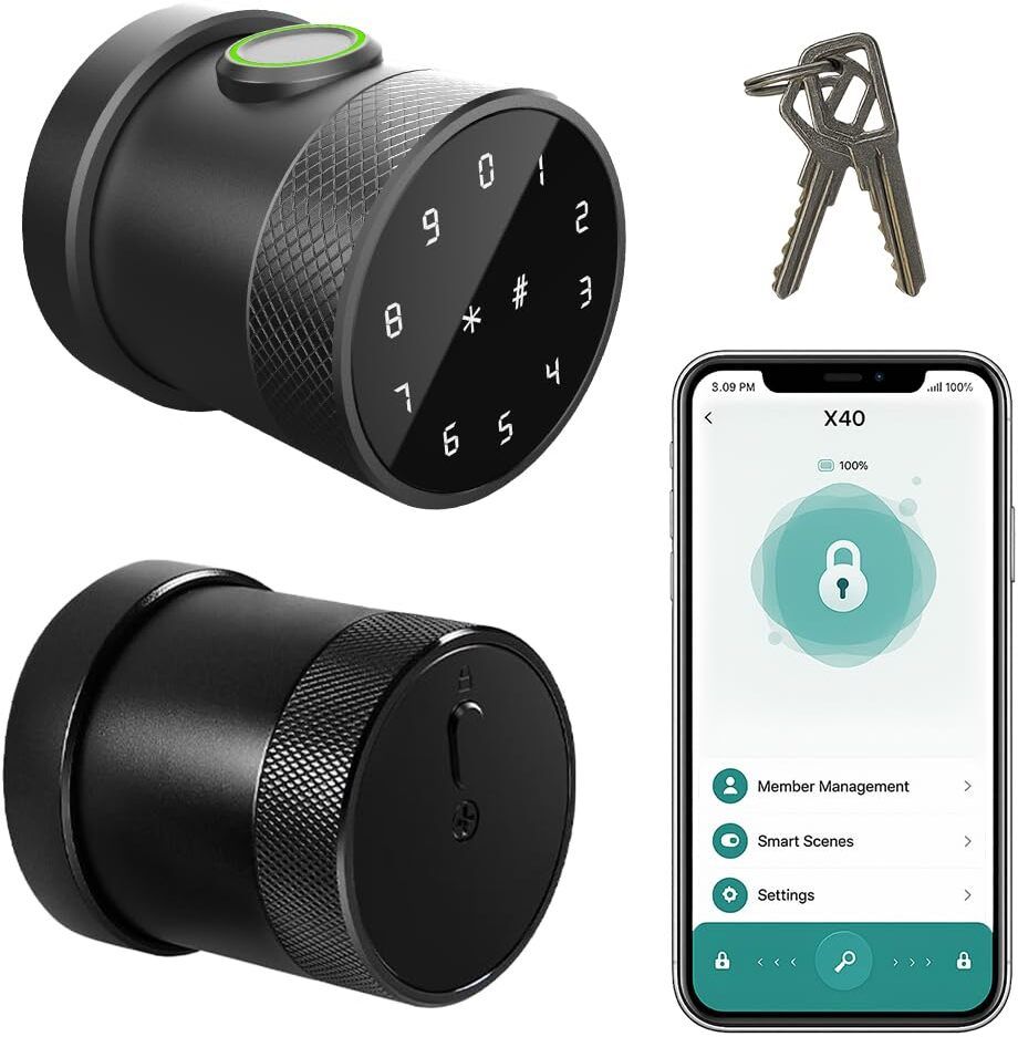 GOLENS X40 Smart Digital Door Lock | 7-Way Unlock | Premium Round Knob Smart Door Lock