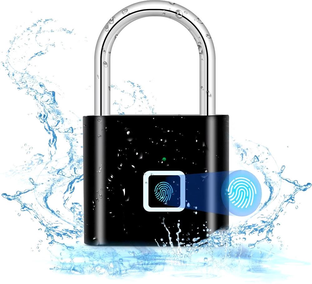 Dizaa Keyless Rechargeable Fingerprint Padlock Rechargeable Keyless Anti-theft Security Smart Door Lock-picture-11