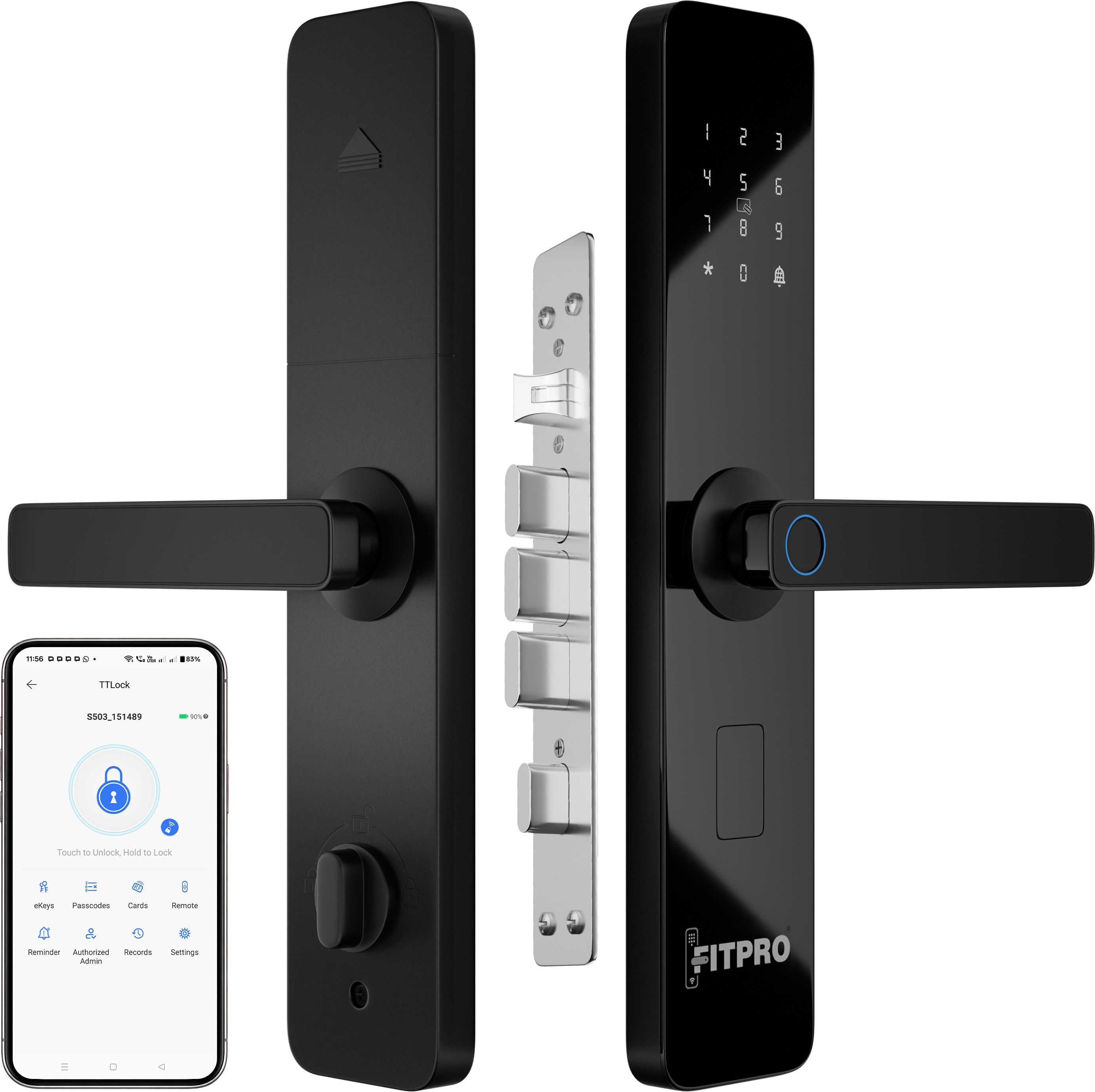 Fitpro Sentinel S1 Pro Smart Door Lock Fingerprint PIN RFID App Key Access Smart Door Lock-image-37
