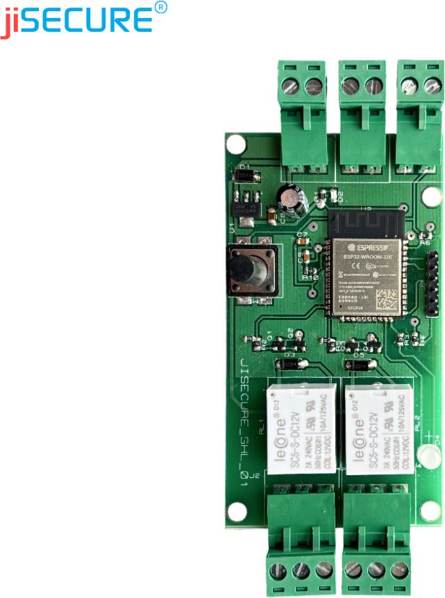 jiSECURE Smart Door Lock Controller Wireless Relay Momentary (1s) | PCB Circuit for Home Automation | WiFi & BLE Enabled | DIY Smart Door Gadget Works Online as Well Compatible with Android and iOS Smart Door Lock