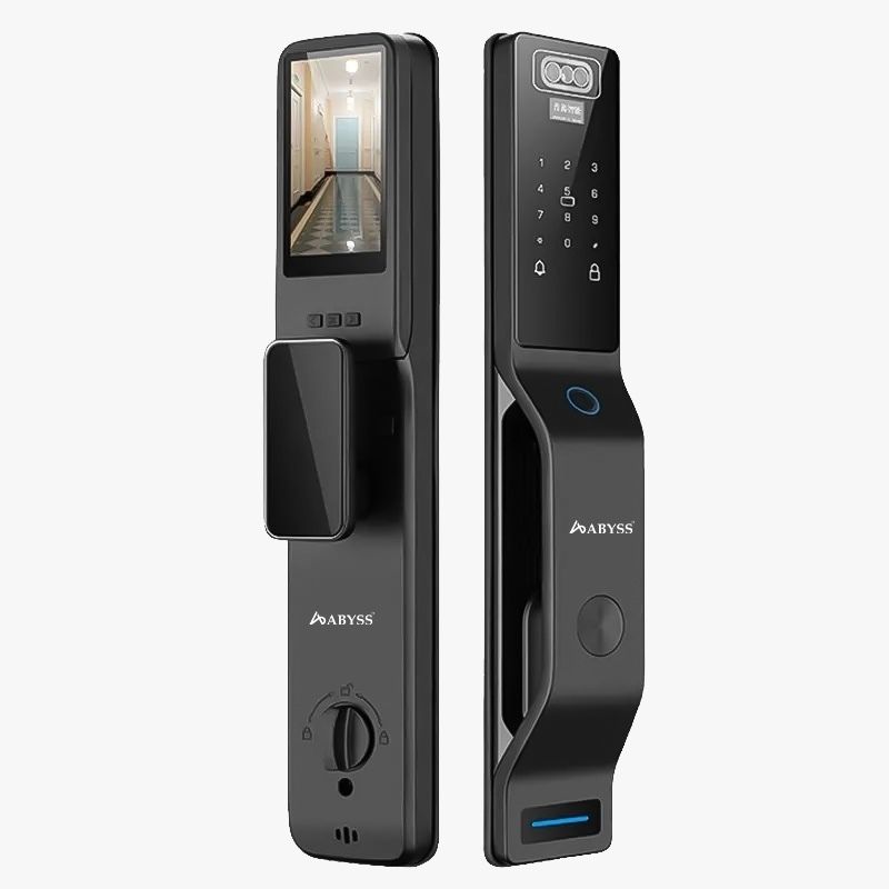 Abyss DL6 TAP Advanced 3D Face Recognition Smart Door Lock with Fingerprint Sensor, RFID Card Access, Password Entry, Mechanical Key, Wi-Fi Remote Unlock via SmartLife App, and 2-Year Warranty Smart Door Lock-image-9