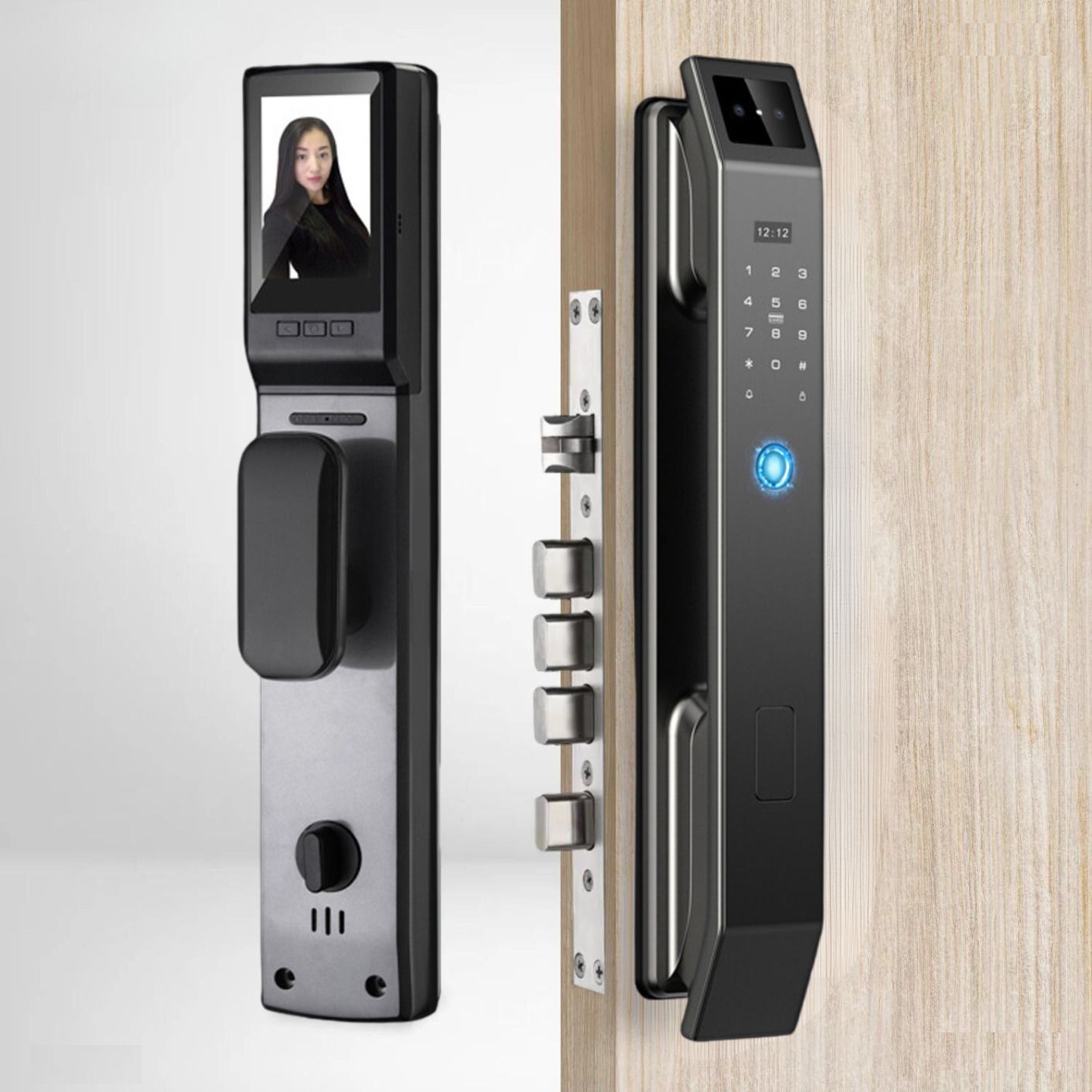 GOLENS X95 Luxury Smart Door Lock | 8 Ways Unlocking |3D Face ID| Fingerprint | Mobile App | RFID Card | PIN | OTP | Mechanical Key |Camera Technology| Keyless Entry Digital Lock (2 Year Warranty) Smart Door Lock-image-49