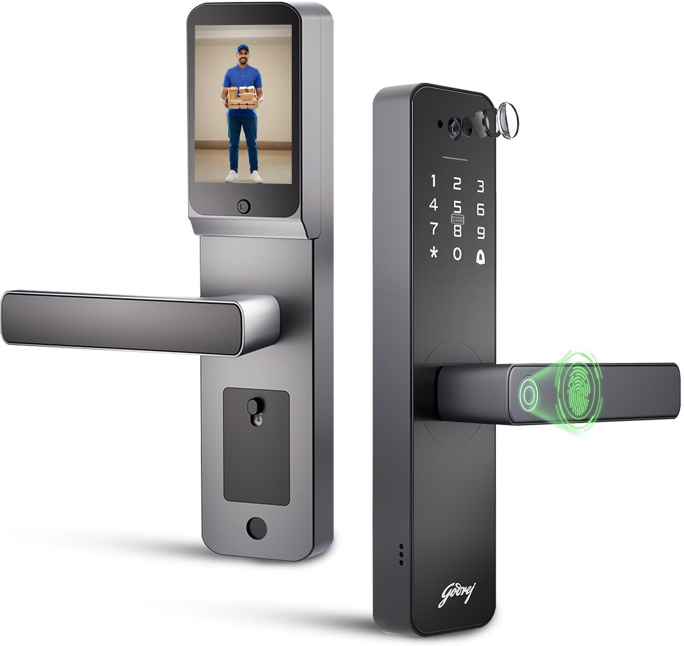 Godrej Locks Neo Pro View Digital Lock for Wooden Doors I Camera, WiFi App, Fingerprint, Keypad, RFID, Mechanical Key Access I Built-in Doorbell I 7 in 1 I 3 Yr Warranty I Free Installation Smart Door Lock-image-44