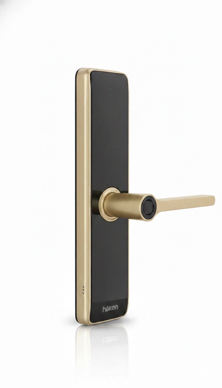 Haken HDLE REVVO Digital Door Lock 5-Way Access Fingerprint PIN RFID App Matt Gold Smart Door Lock-image-47