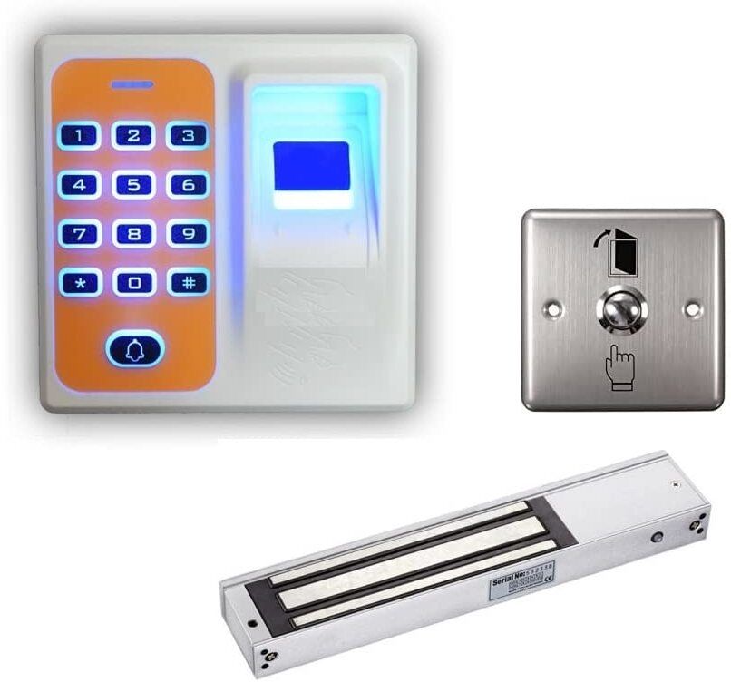 hanutech Mini Fingerprint Door Access Control System with EM Lock 600 & SS Exit Switch Door Locks-picture-45
