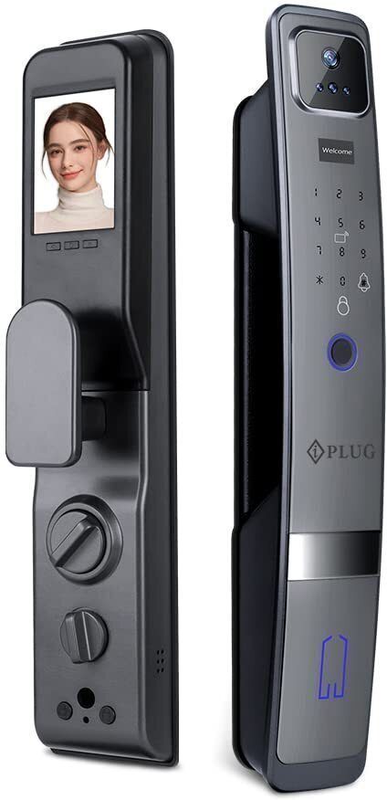 iPlug Metal Smart Door Lock i-02 | 6-Way Unlocking | 3D Face Unlock | Fingerprint | PIN Smart Door Lock-image-29