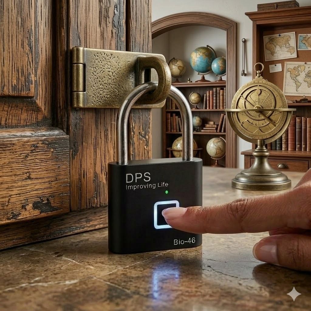 DPS BIO-46 Keyless Rechargeable Fingerprint Padlock Smart Door Lock Smart Door Lock-picture-17