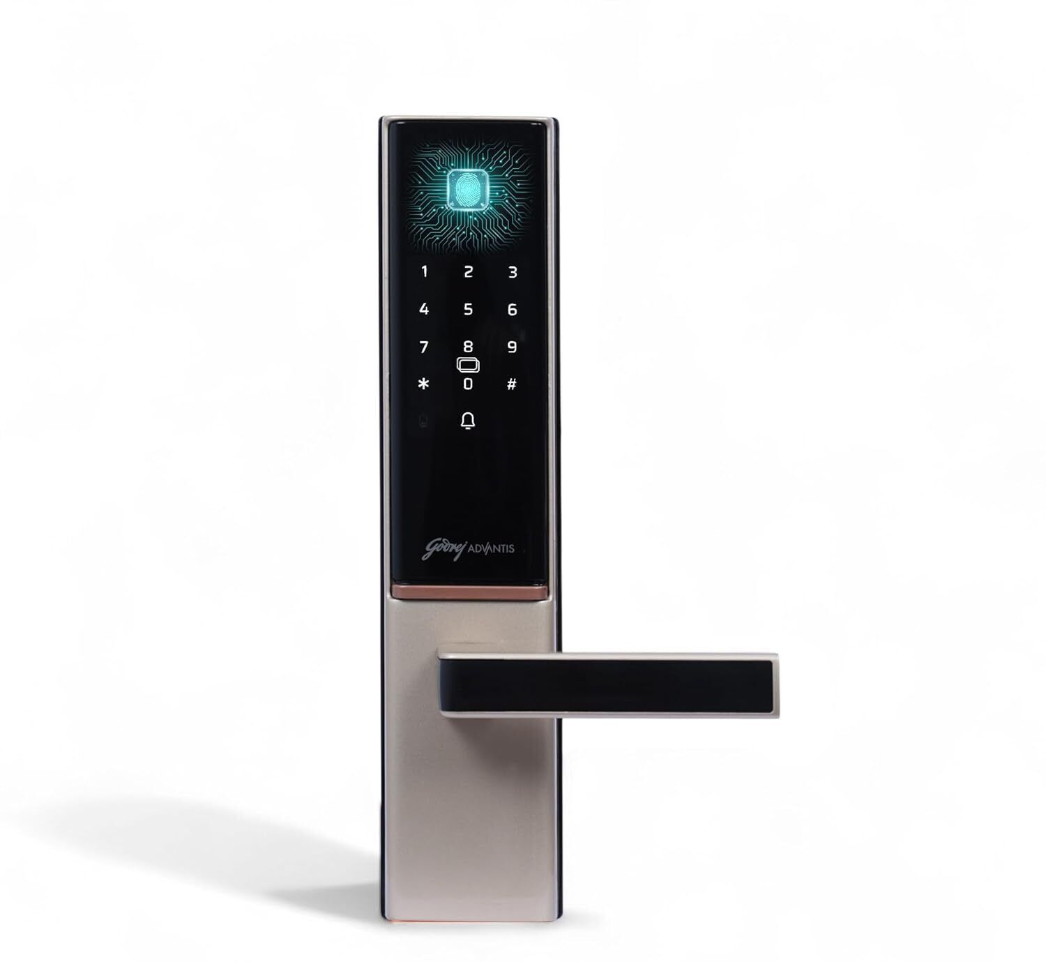 Godrej Locks Digital Lock I Advantis GSL D1 Lock for Main Door I7 Access Mode I Fingerprint I RFID I PIN Code I NFC I Bluetooth I Mechanical Key I Wi-Fi I VDP Compatible I Vegas Gold Finish|3Yrs Warranty Smart Door Lock-image-46