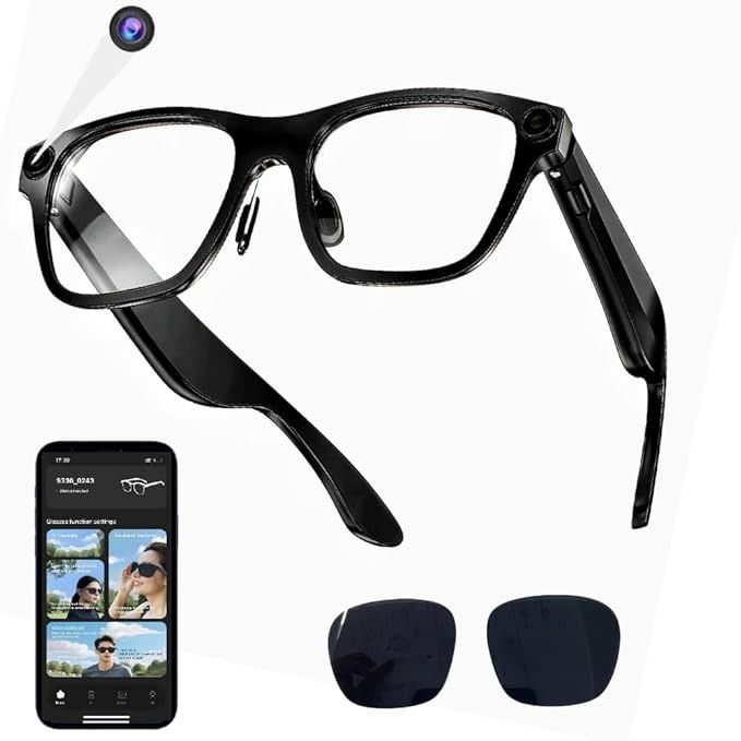 WeRock Smart Glasses Hidden HD Camera Motion Capture | Lightweight Frame Wearable W56-image-21