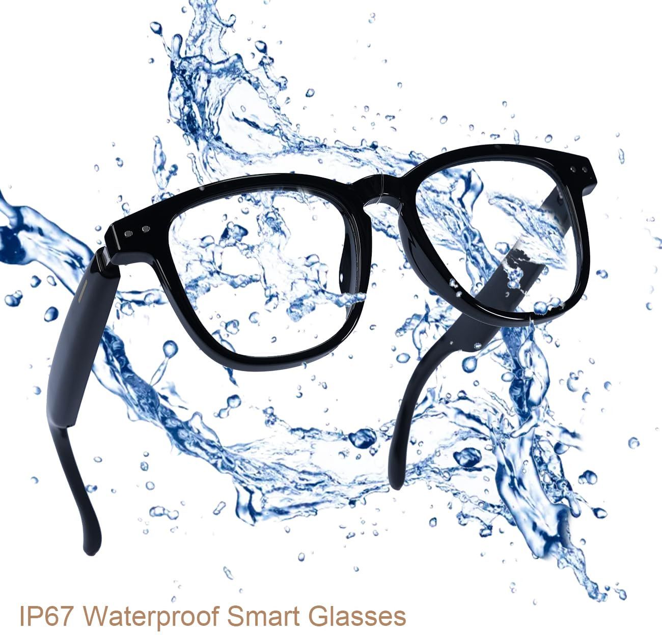 Divine creation AI Smart Glasses with Anti Blue Light Lens,Bluetooth Calling Wireless Audio C116-image-0
