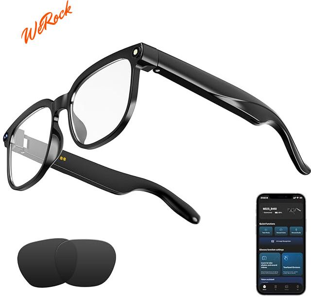WeRock Smart Glasses Hidden HD Camera Motion Capture | Lightweight Frame Wearable W377-image-22