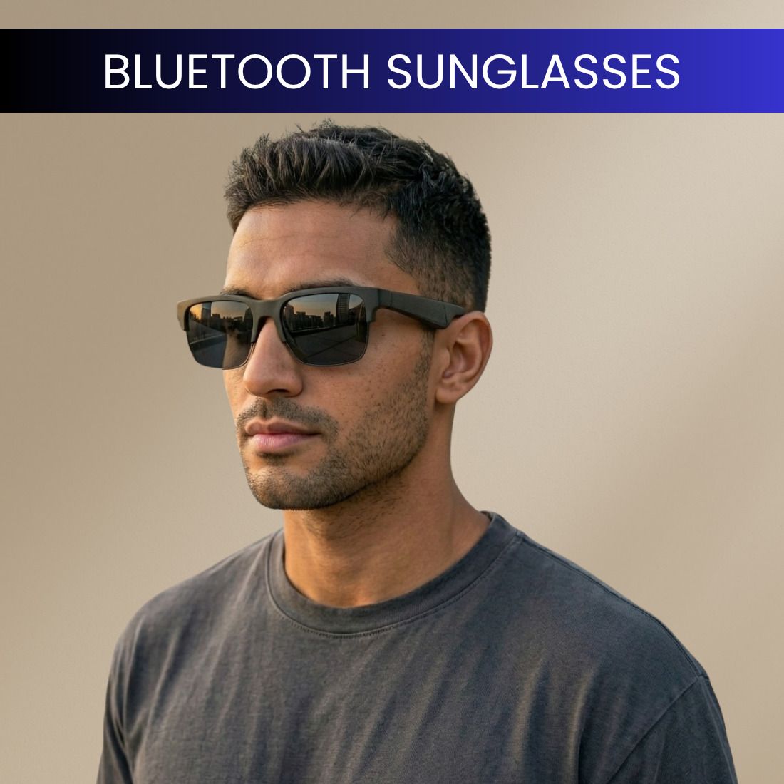 Clairbell Bluetooth Smart Glasses With Wireless Audio & UV Protection SunglassesEB390-image-5