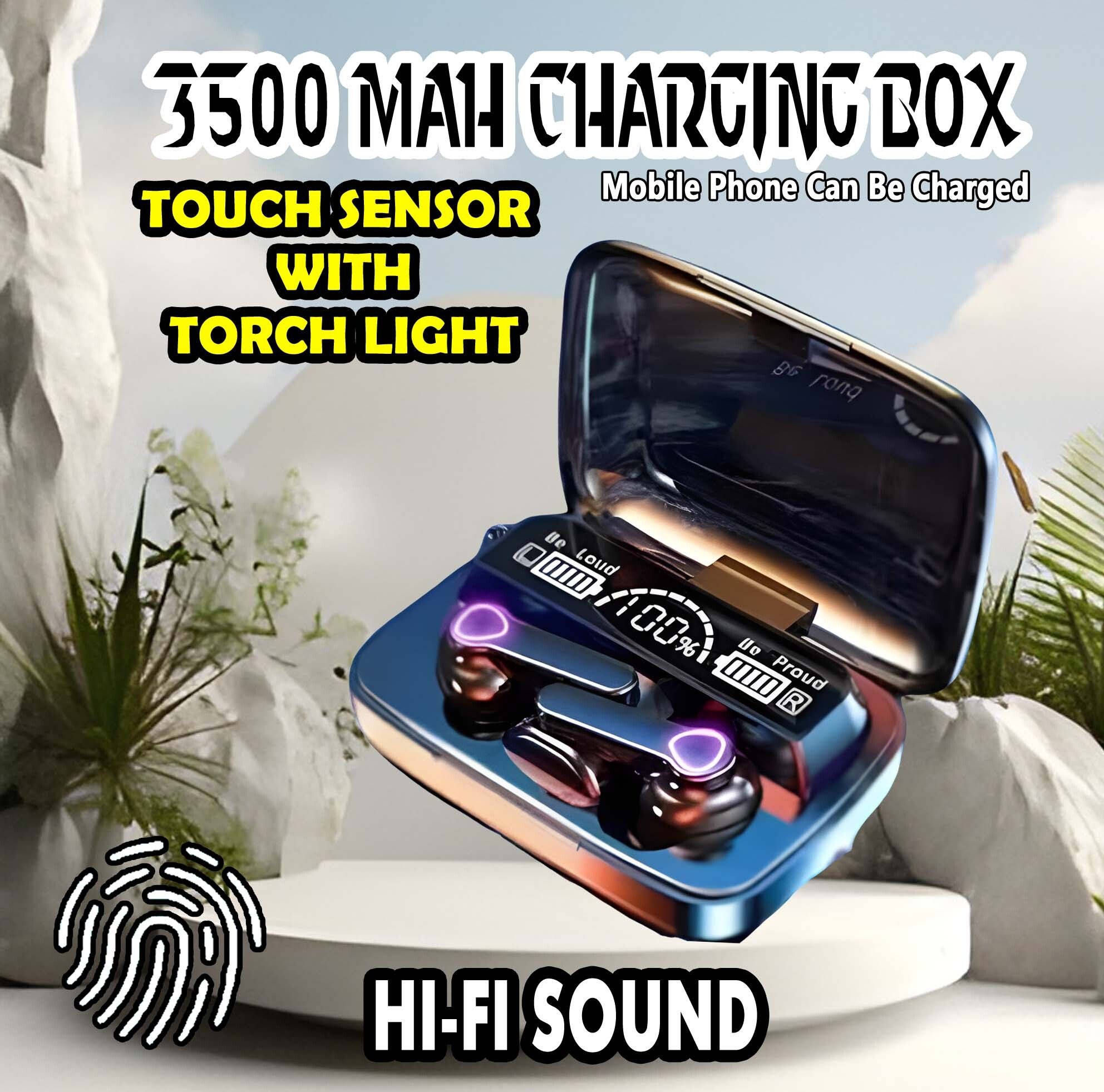 crecro M19 bluetooth earbuds headset wireless earphone 5.3 LED Display M10 Q256 Smart Headphones