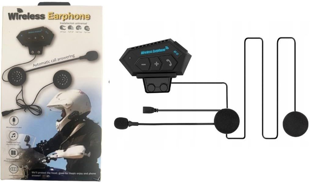 Voltegic Bluetooth Helmet Intercom Headset with Hands-Free Calling & Music Playback Smart Headphones-image-35