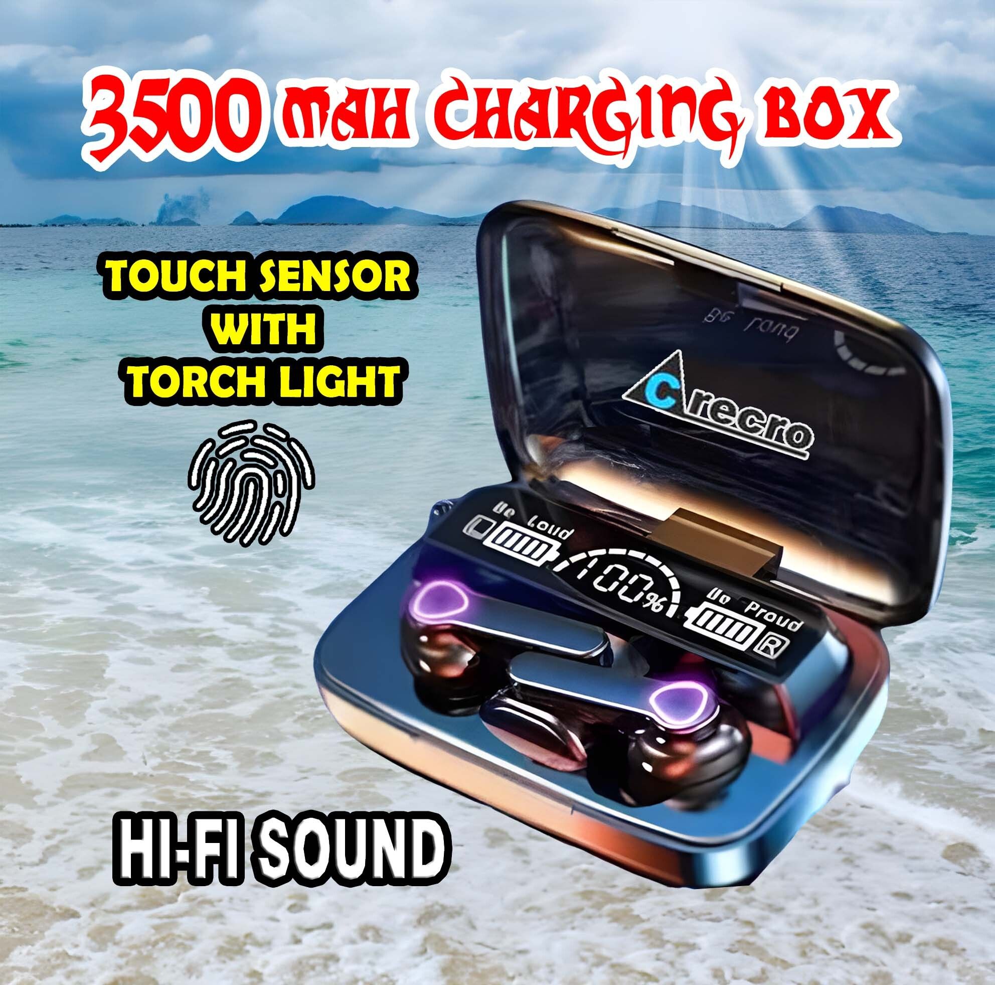 crecro M19 Bluetooth Headphone 5.1 Wireless Bluetooth Headset (Black, True Wireless) A3 Smart Headphones