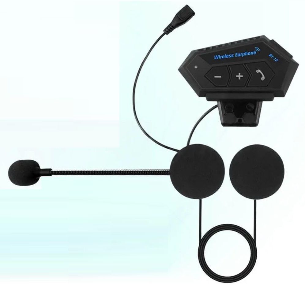 Voltegic Helmet Bluetooth Communication Headset with Dual Speakers & 20H Playtime Smart Headphones-image-28