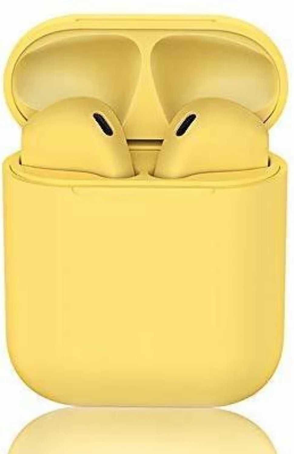 Payal in Pods 12 with Wireless Charging Case Active Enable Bluetooth (Yellow) Smart Headphones-image-18