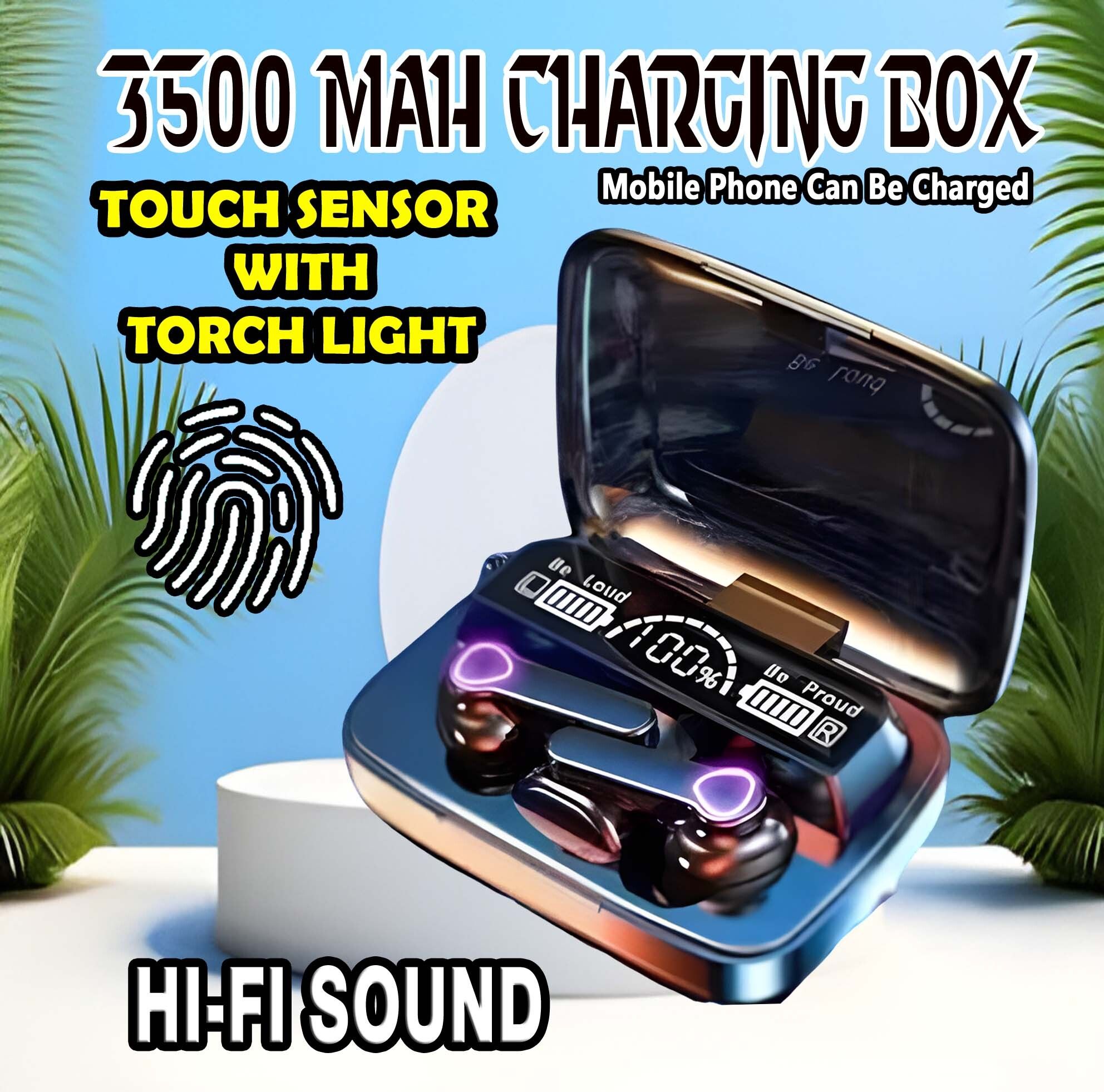 crecro M19 bluetooth earbuds headset wireless earphone 5.3 LED Display M10 Q63 Smart Headphones