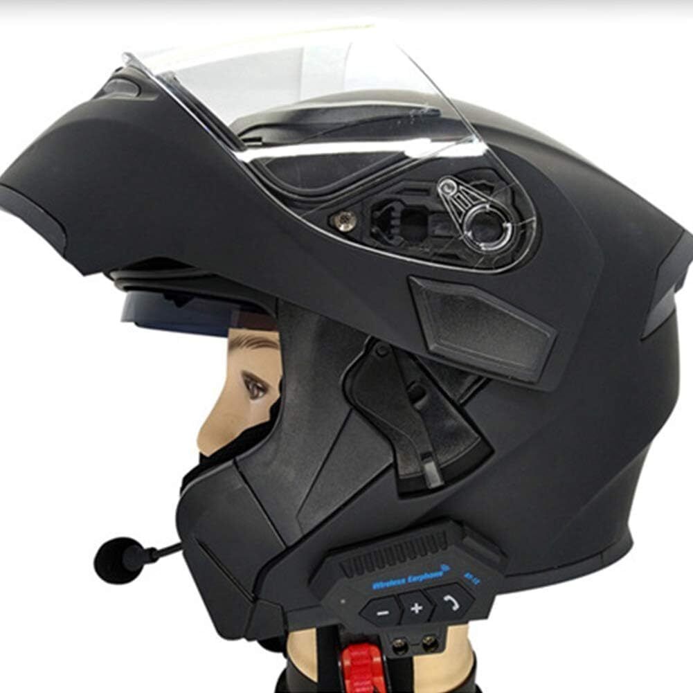 Mobofix All Types Helmets BT12 On-Ear Wireless Earphone Bluetooth Calling & Music Mic Smart Headphones-image-4