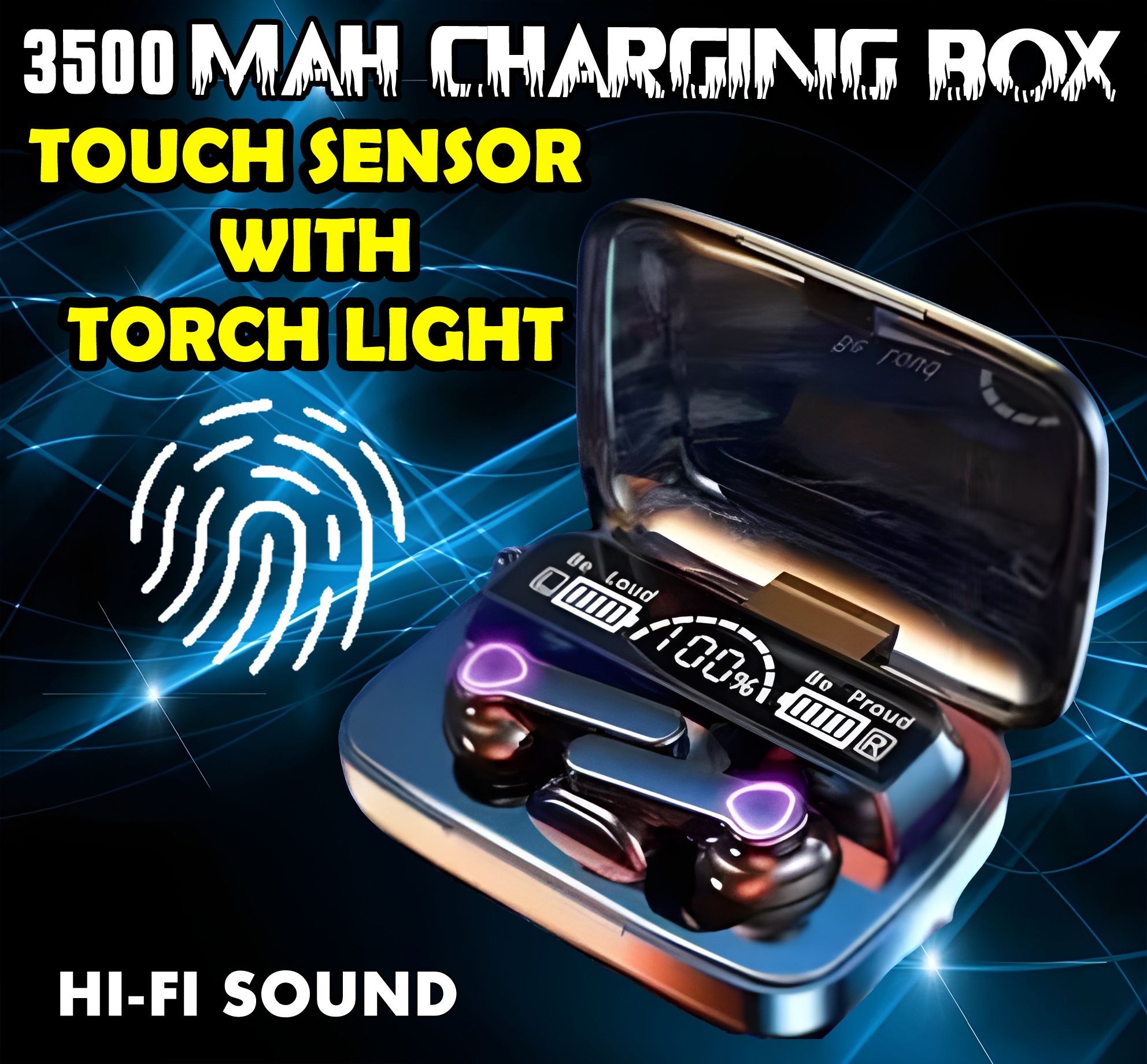 crecro M19 bluetooth earbuds headset wireless earphone 5.3 LED Display M10 Q141 Smart Headphones-image-20