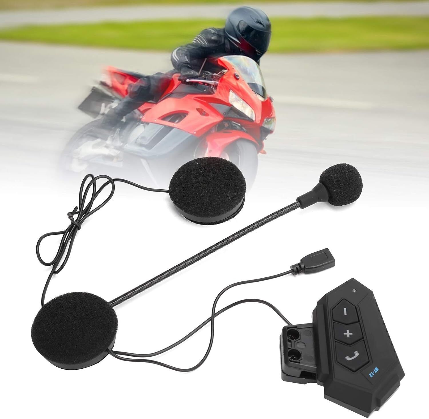 TRUDO BT12 Helmet Mounted Bluetooth Headphones for Riders Smart Headphones-image-41
