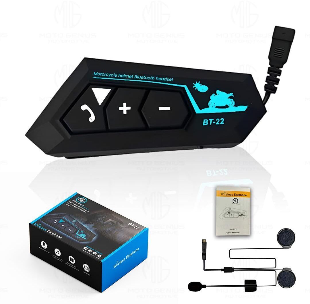 MOTO GENIUS BT22 Dual Earphone Bluetooth Headset - Hands-Free, Noise Reduction Smart Headphones-image-49