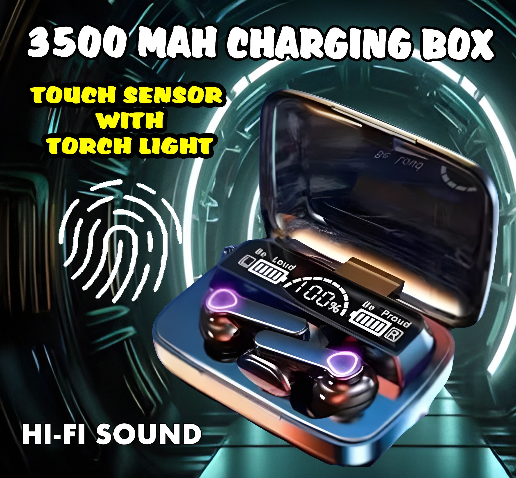 crecro M19 bluetooth earbuds headset wireless earphone 5.3 LED Display M10 Q191 Smart Headphones-image-48
