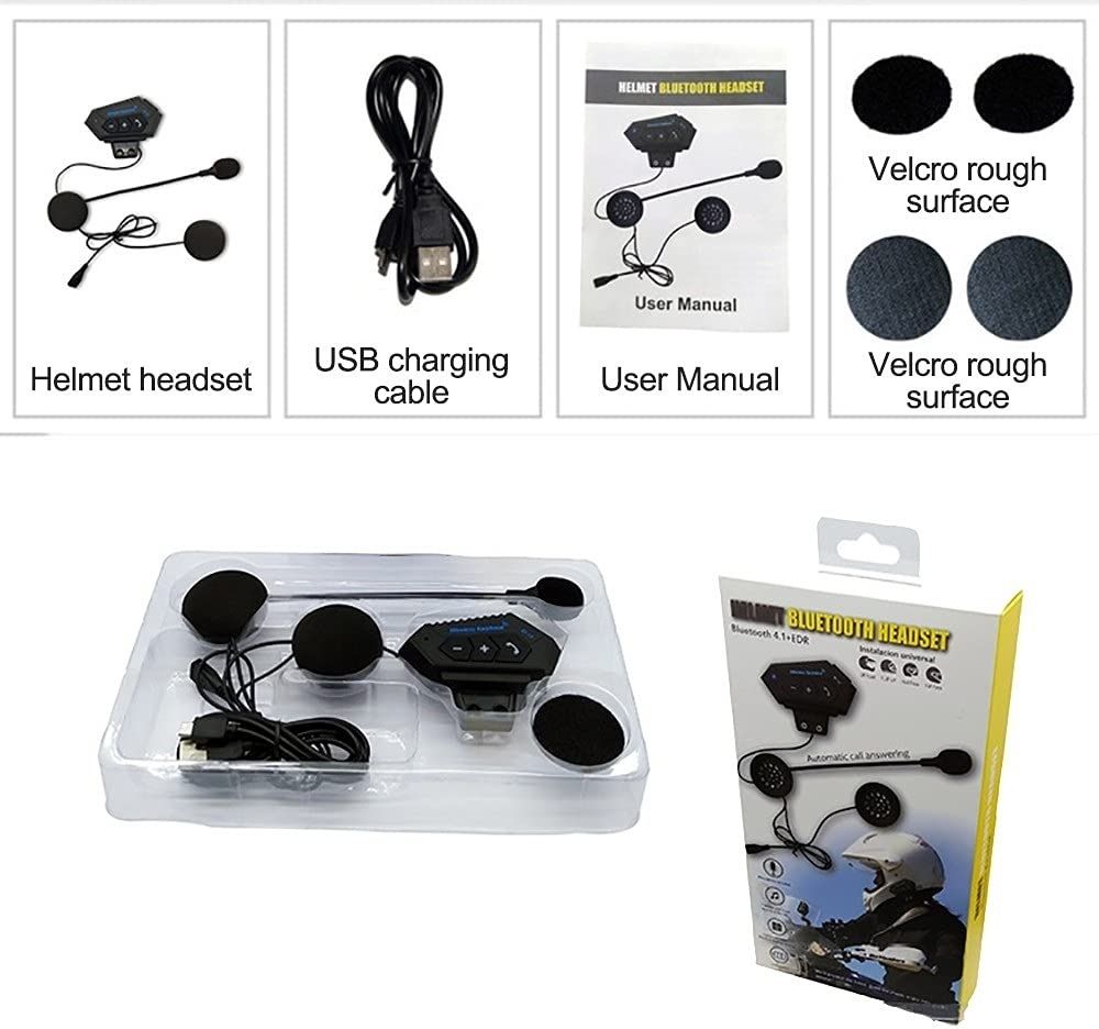 Voltegic Motorcycle Helmet Bluetooth Communication Headset for Bike Riding & Travel Smart Headphones-image-36