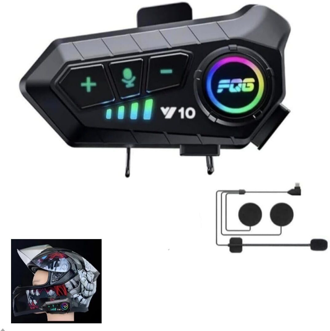 TRUDO Bluetooth Motorcycle Helmet Headset with Dual Phone Connection Smart Headphones-image-38