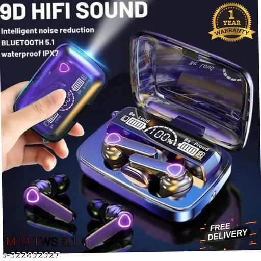 crezz m19 tws earbuds headset bluetooth NNv-12 Smart Headphones