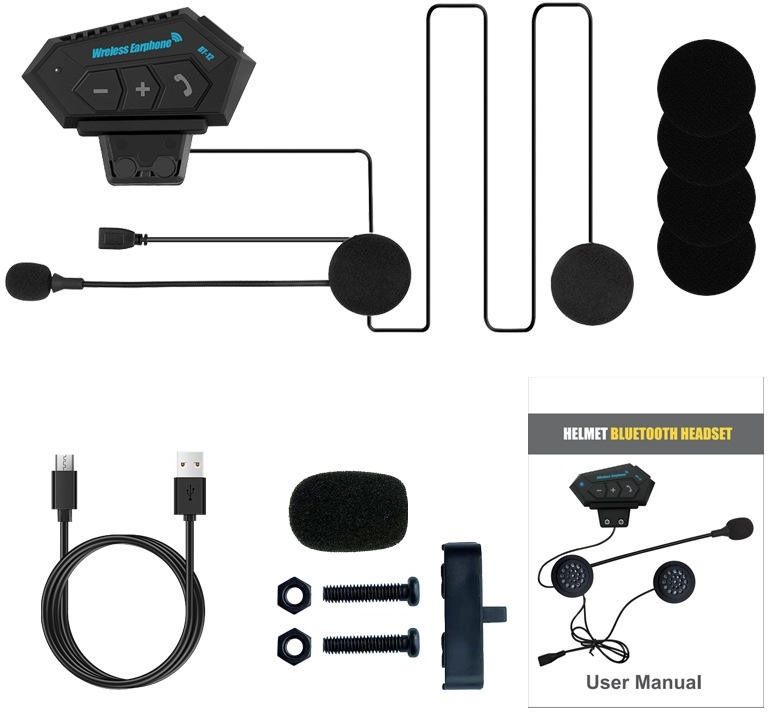 WIFTON Helmet Bluetooth Audio Headset with Dual On-Ear Speakers & Detachable Design Smart Headphones-image-1