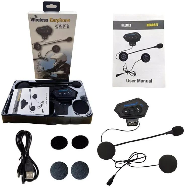 WIFTON Helmet Bluetooth Headphones with Mic for Calling, Music & Hands-Free Intercom Smart Headphones-image-10