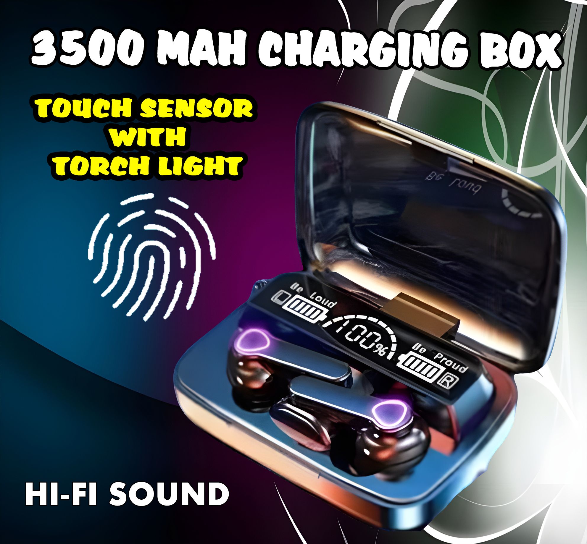crecro M19 bluetooth earbuds headset wireless earphone 5.3 LED Display M10 Q197 Smart Headphones-image-37