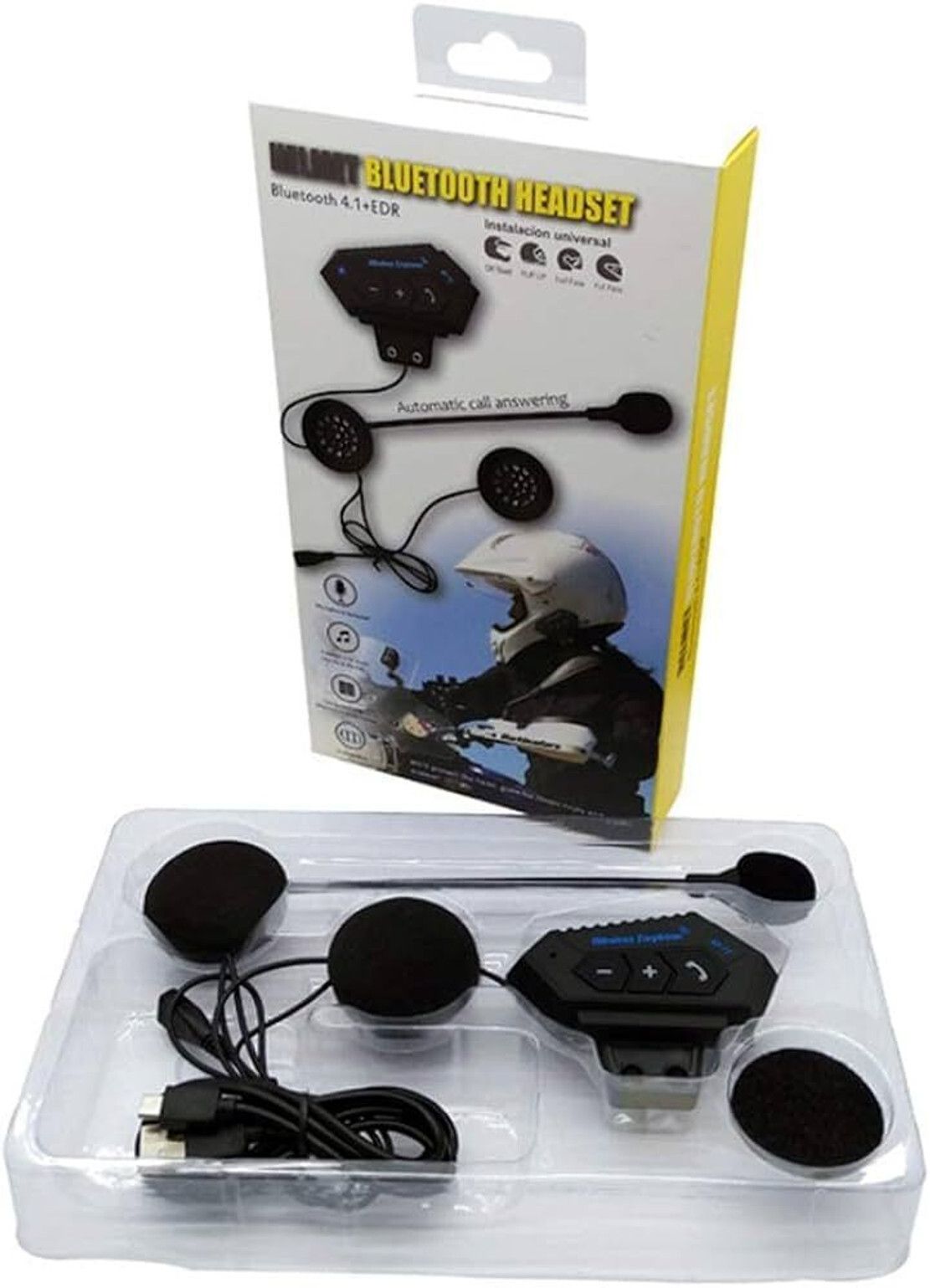 Voltegic Helmet Wireless Dual Earphone On-Ear Helmet Bluetooth Calling And Music With Mic Smart Headphones-image-47