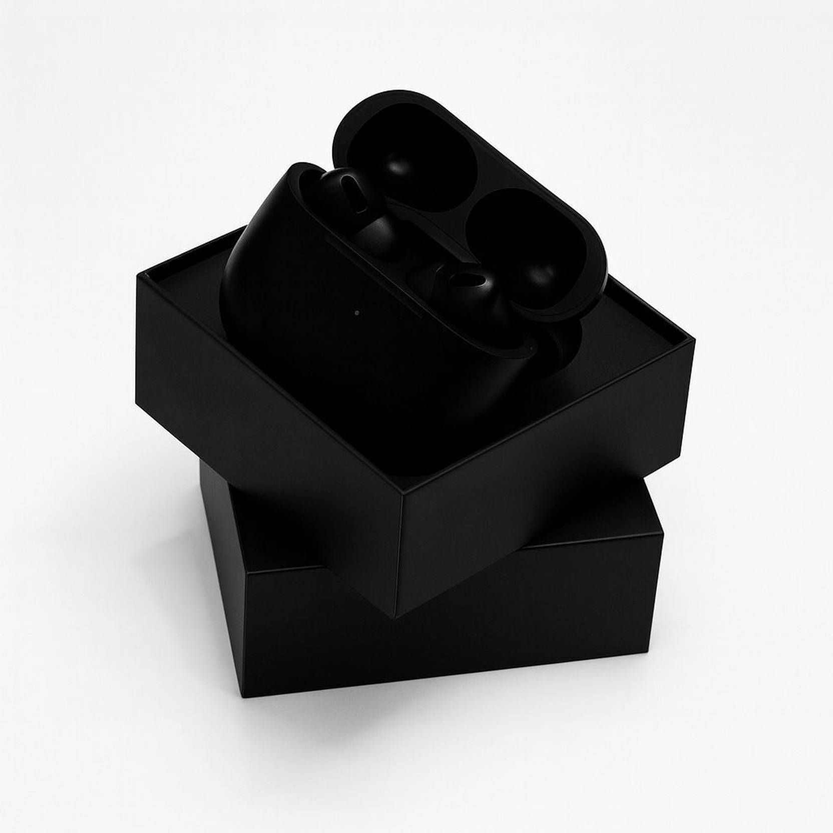 WristHive Airpods 2nd Gen Latest Black Earbuds Premium Quality BLK/Bud/499123 Smart Headphones-image-2