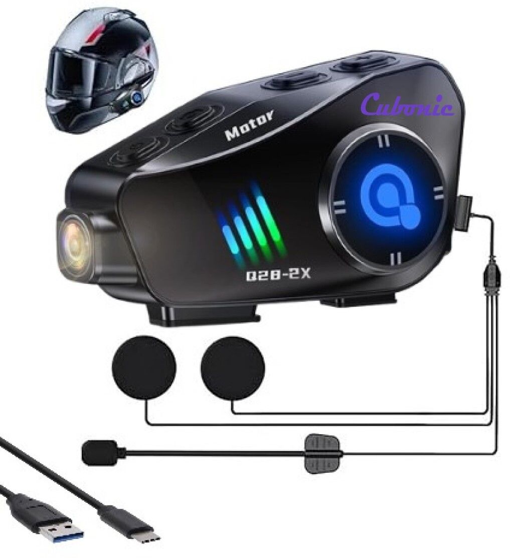 Cubonic Q28-2X with WiFi Access Camera(120° Wide Angle), 360° Rotating Smart Helmet Smart Headphones-image-47