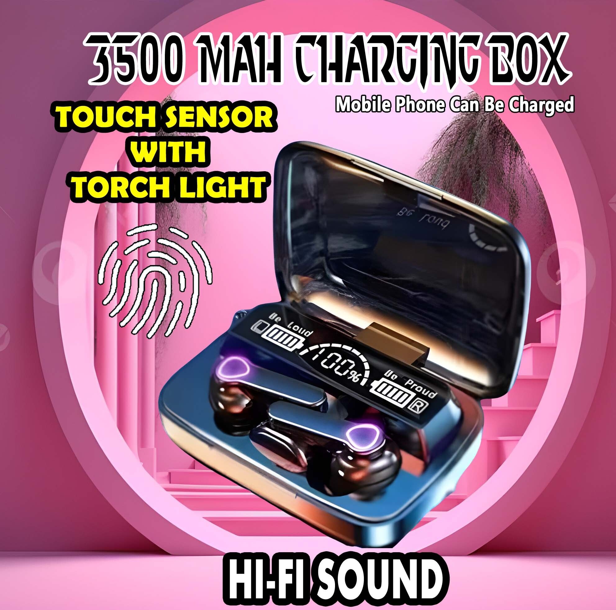 crecro M19 bluetooth earbuds headset wireless earphone 5.3 LED Display M10 Q215 Smart Headphones