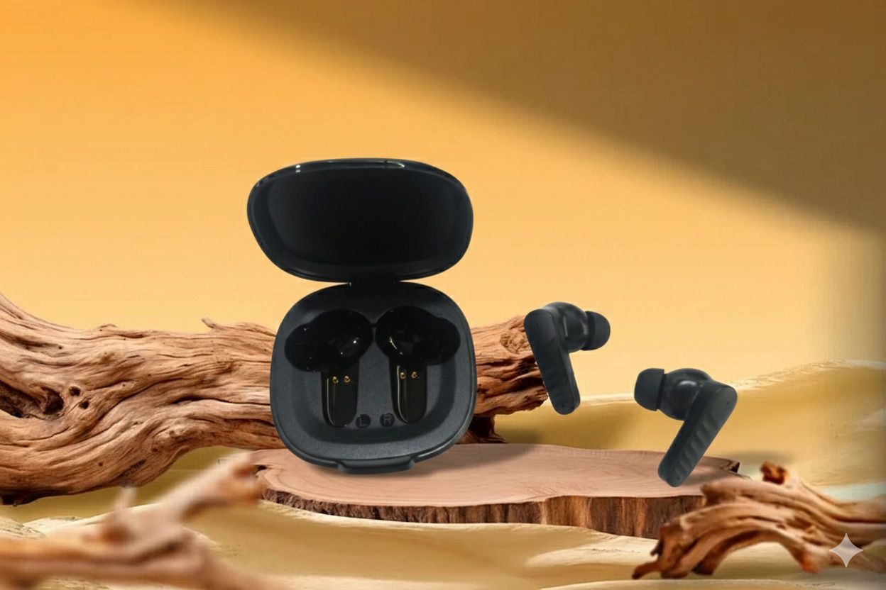 Orvik Latest Black Earbuds With Premium Quality Sound Calling Music Smart Headphones-image-9