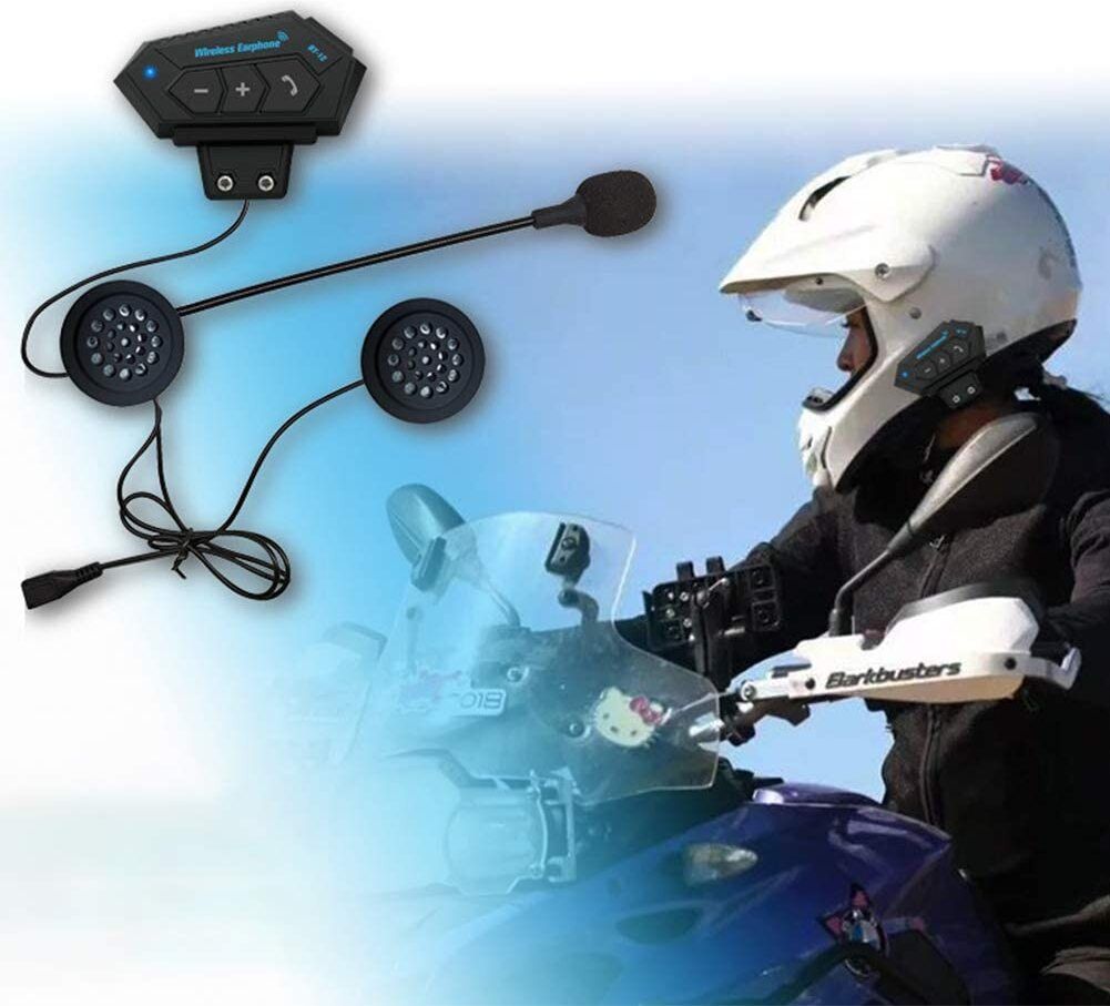 Voltegic Bluetooth Helmet Headset for Motorcycle with HD Sound, Waterproof & Long Battery Smart Headphones-image-16