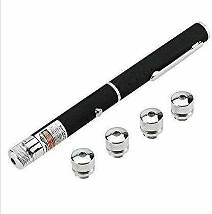 GROMITE 5 in 1 Multi Green Ray Laser Pointer Light Visible Beam with Star Head Caps-picture-19