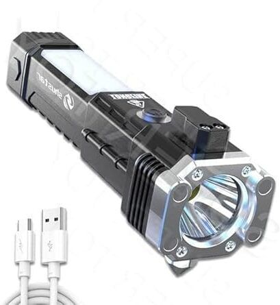 shoppeall LED 3W Torch Light Rechargeable Torch Flashlight USB Fast Charger Power Bank.A3 Torch-picture-16