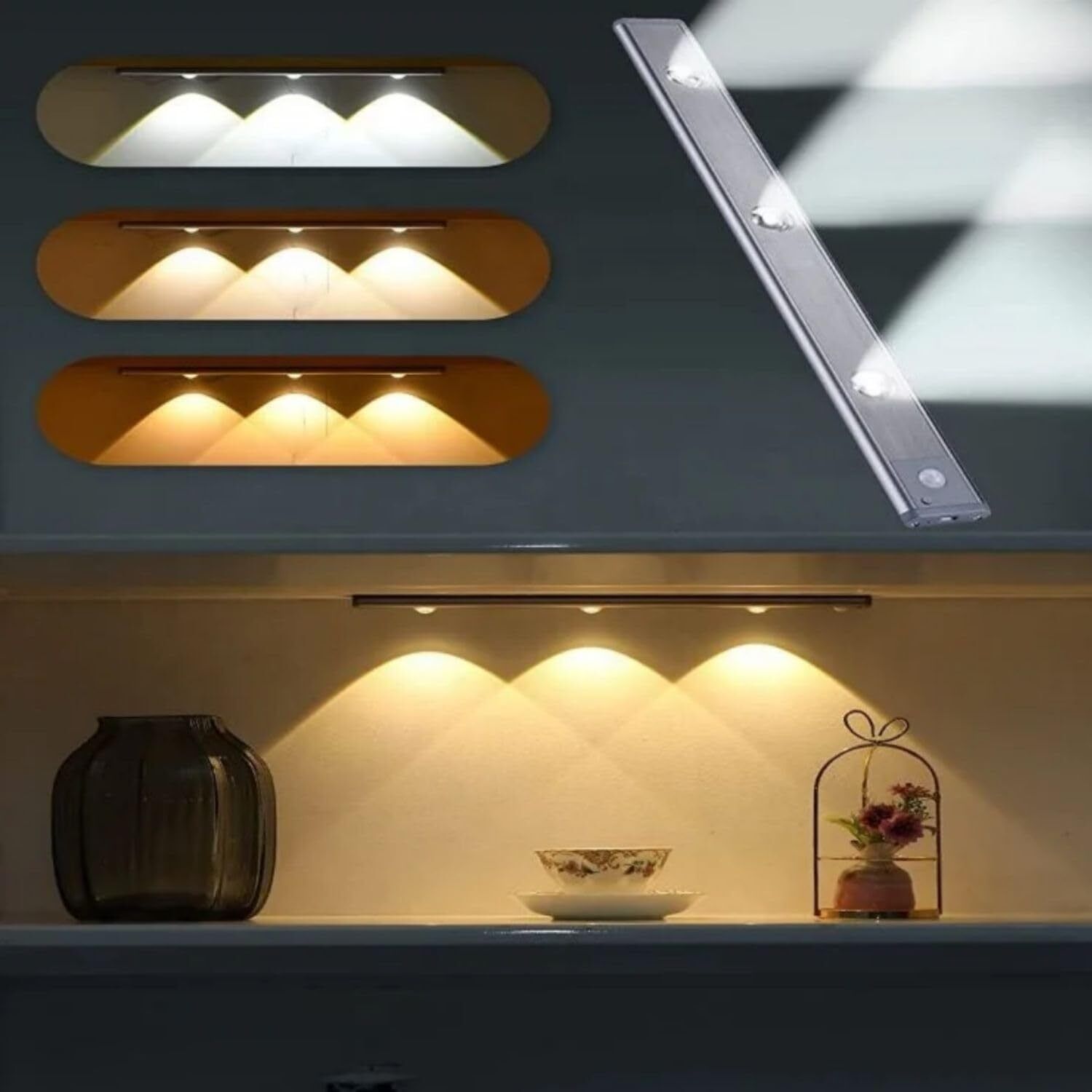 Xydrozen Wireless Motion Activated Closet Lamp with 1200mAh Battery Motion Sensor Light-image-15