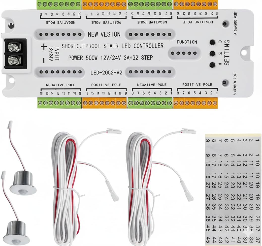 Volto Aura 32 Channel Stair Motion Sensor LED Controller with Adjustable Brightness-image-16