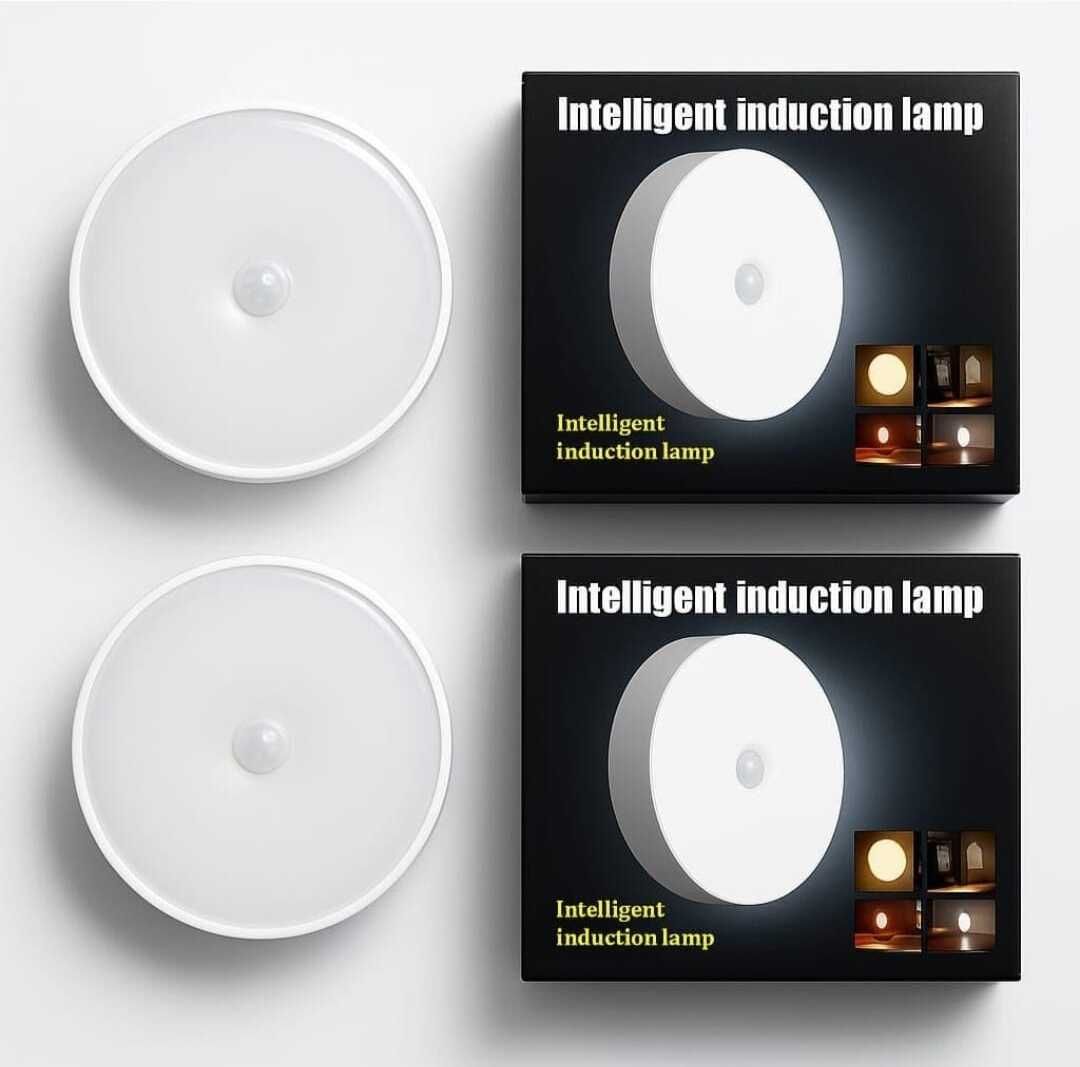 SAASO COOL WHITE BODY INDUCTION SENSOR LED NIGHT LIGHT FOR HOME Motion Sensor Light