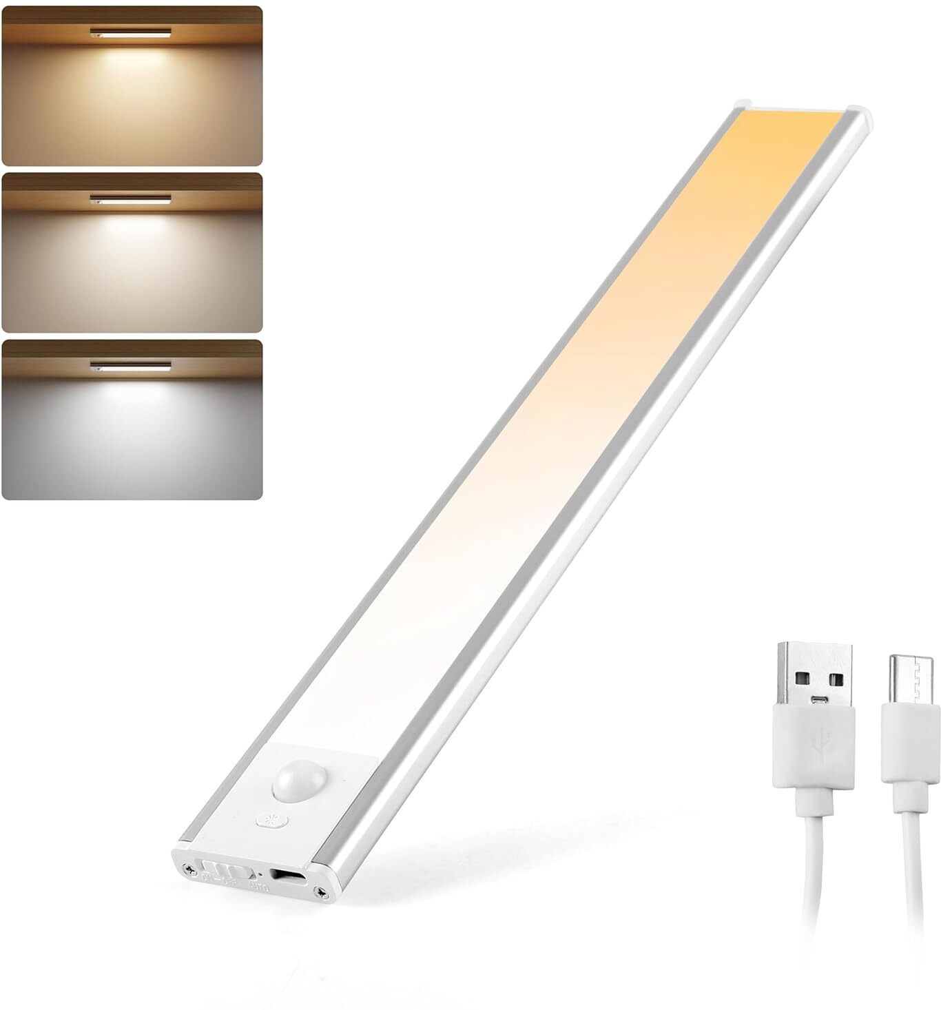 Krishify Rechargeable Motion Sensor LED Light 3 Color Dimmable USB-C Magnetic Motion Sensor Light-image-49