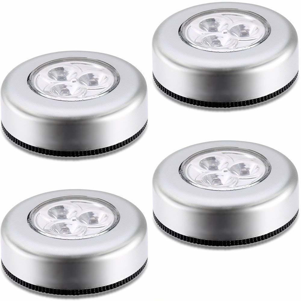 TOPHAVEN Round Shaped LED Battery-Powered Wireless Night Light Stick Tap Torch Lamp Ceiling Lamp image 1