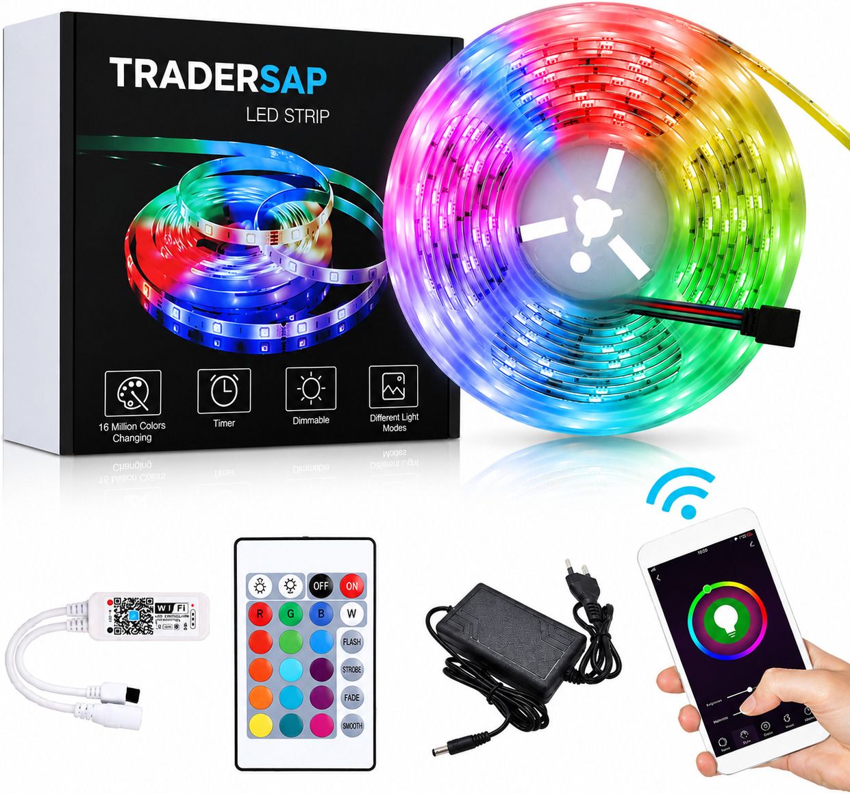 TradersAp Smart WiFi RGB LED Strip Light Kit Light Strip-image-42