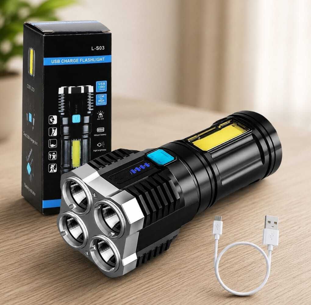 GLOWVITY GK FIRM LED 5W Torch Light Rechargeable Torch Flashlight USB Fast Charger-07 Smart Bulb-image-45