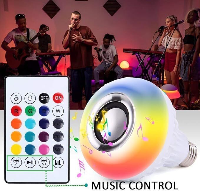 Krikav Color changing LED Music Smart Bulb with Bluetooth Speaker Smart Bulb